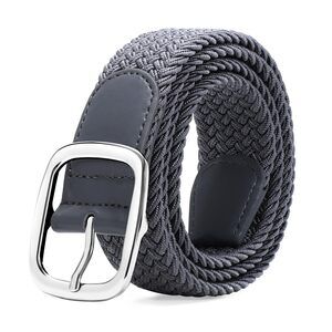 4439 Women Men Braided Stretch Elastic Belt For Pants Jeans Woven Casual